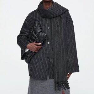 Cos Oversized Scarf Jacket